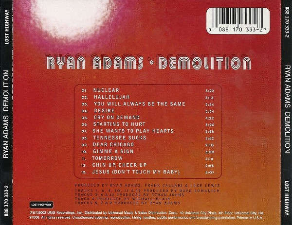 Ryan Adams - Demolition CD Import