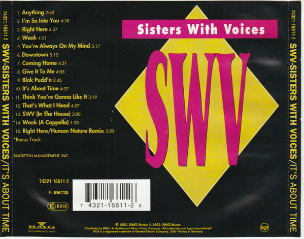 SWV - It's About Time CD Import