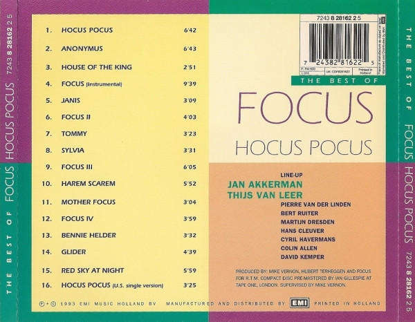 Focus - Hocus Pocus Best of CD Import Sealed