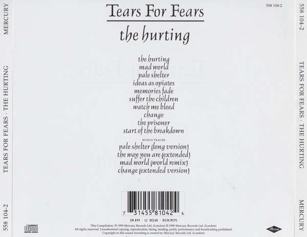 Tears For Fears - The Hurting CD Import (Bonus Tracks)