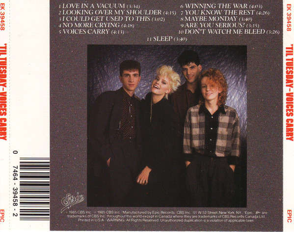 Til Tuesday  Voices Carry CD Import