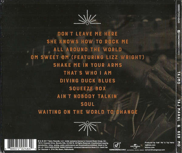 Taj Mahal & Keb' Mo' - TajMo CD Import Sealed