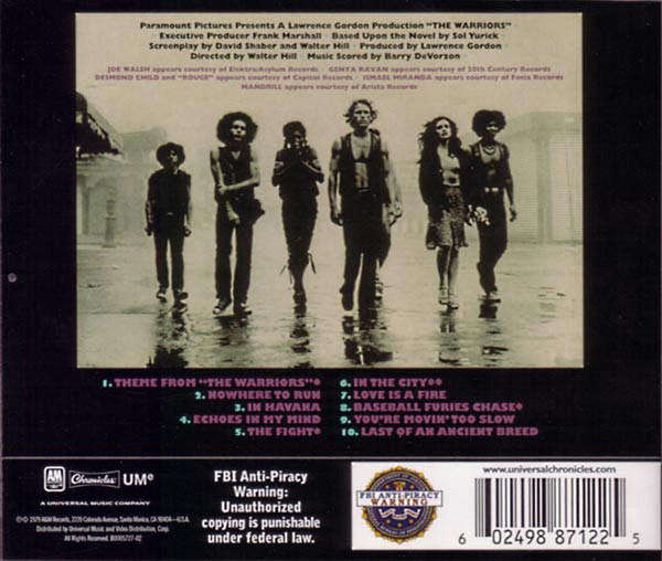 Soundtrack - The Warriors CD Import
