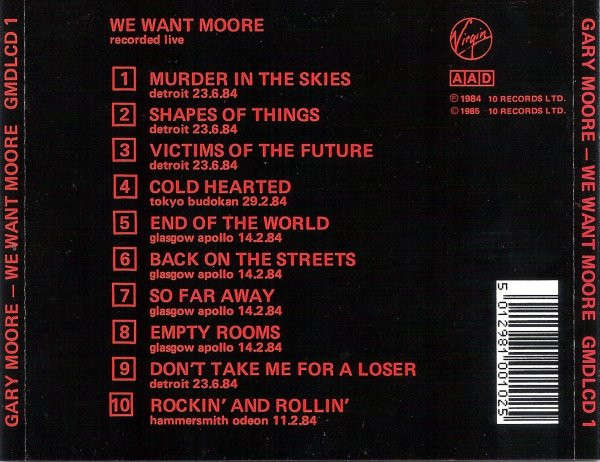 Gary Moore - We Want Moore! CD Import