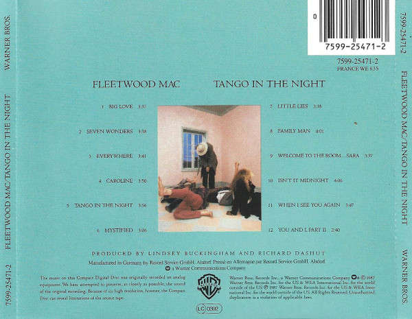 Fleetwood Mac - Tango In the Night CD Import