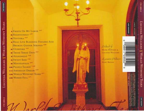 Lucinda Williams - World Without Tears CD Import