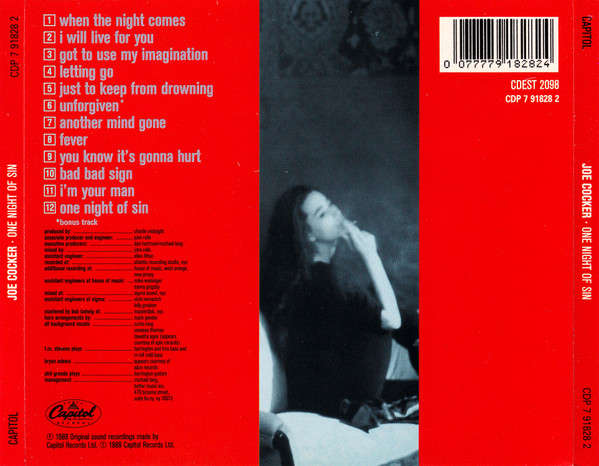 Joe Cocker - One Night of Sin CD Import