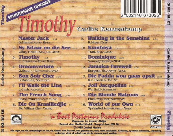 Carike Keuzenkamp - Timothy CD