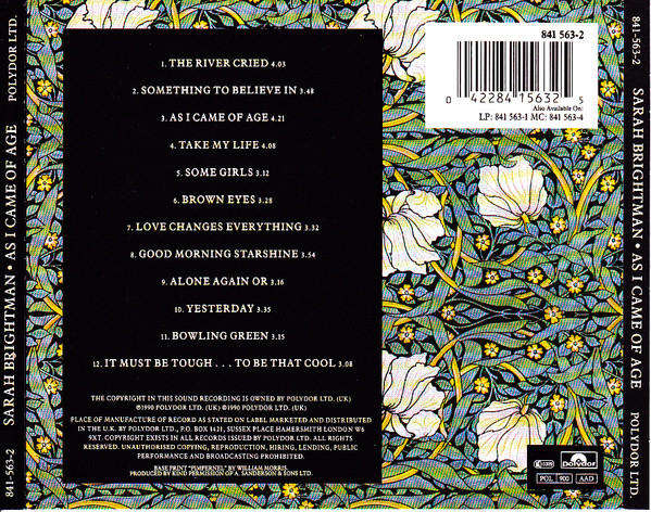 Sarah Brightman - As I Came of Age CD Import