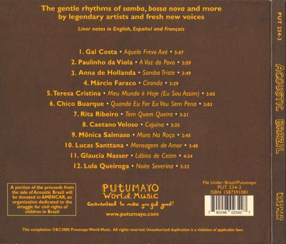 Putumayo Various - Acoustic Brazil CD Import