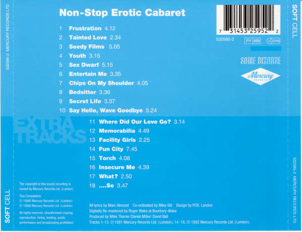 Soft Cell - Non-Stop Erotic Cabaret CD Import (Bonus Tracks)