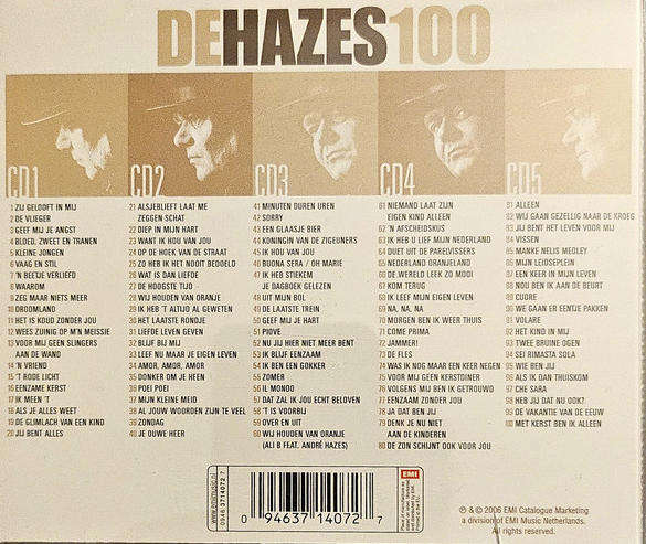 André Hazes - De Hazes 100 Van De Fans  Voor De Fans 5x CD Set Import