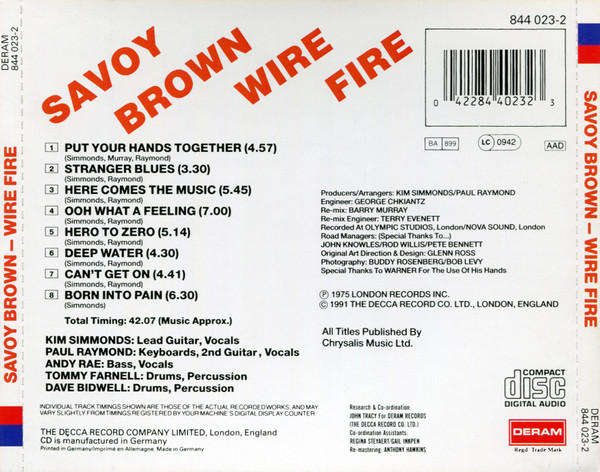 Savoy Brown - Wire Fire CD Import