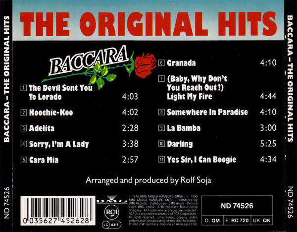 Baccara - Original Hits CD Import