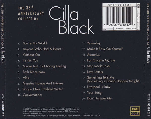 Cilla Black - 35th Anniversary Collection CD Import