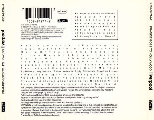Frankie Goes To Hollywood - Liverpool CD Import