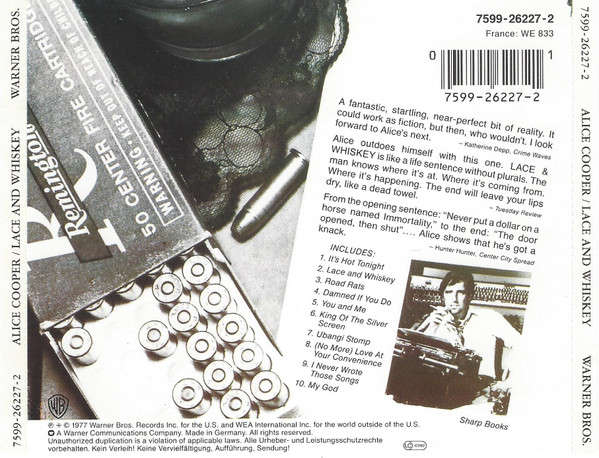 Alice Cooper - Lace & Whiskey CD Import