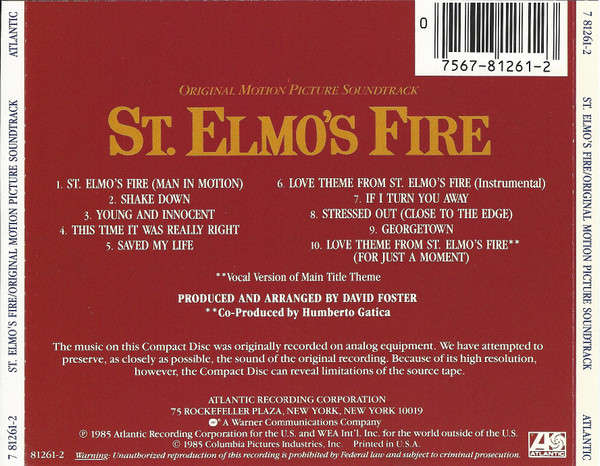Soundtrack - St. Elmo's Fire CD Import
