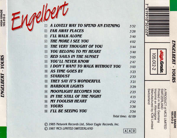 Engelbert Humperdinck - Yours CD Import