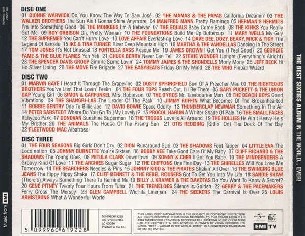 Various - Best Sixties Album In the World... Ever! 3x CD Import