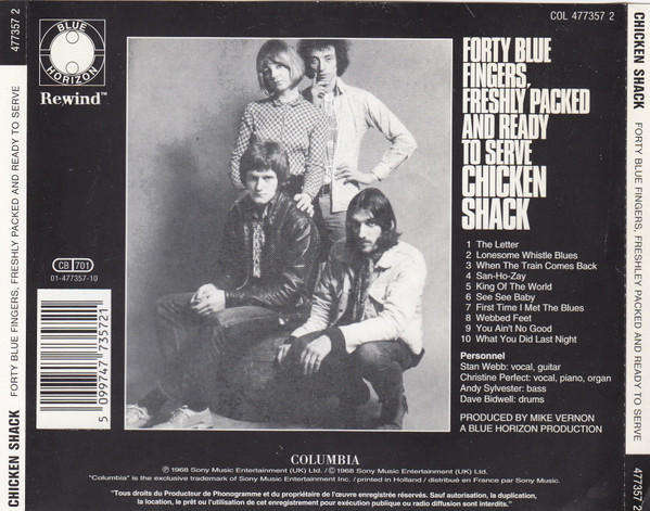Chicken Shack - Forty Blue Fingers, Freshly Packed & Ready To Serve CD Import