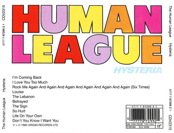 Human League - Hysteria CD Import