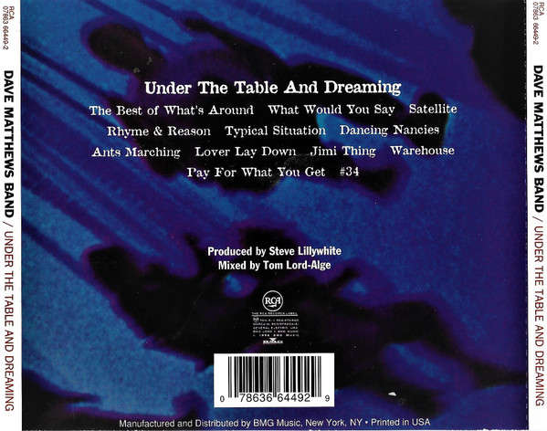 Dave Matthews Band - Under the Table & Dreaming CD Import
