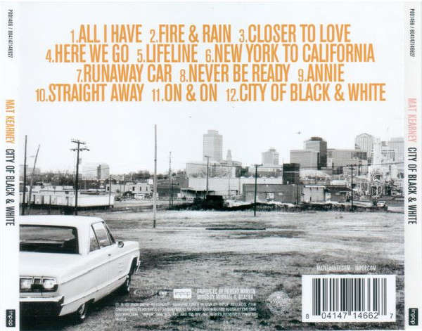 Mat Kearney - City of Black & White CD Import