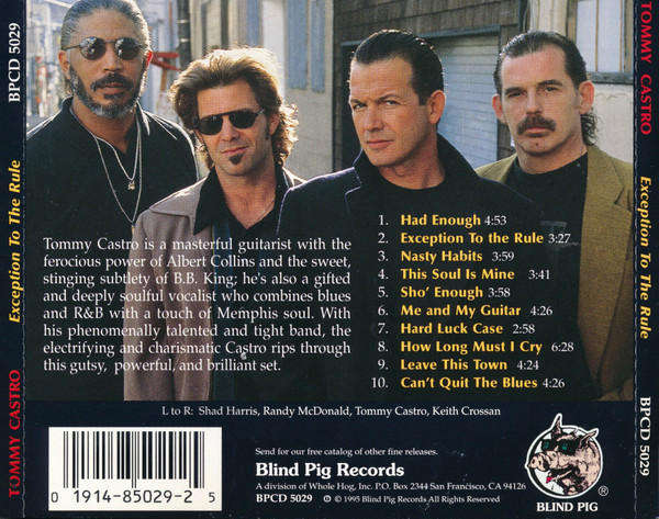 Tommy Castro - Exception To The Rule CD Import