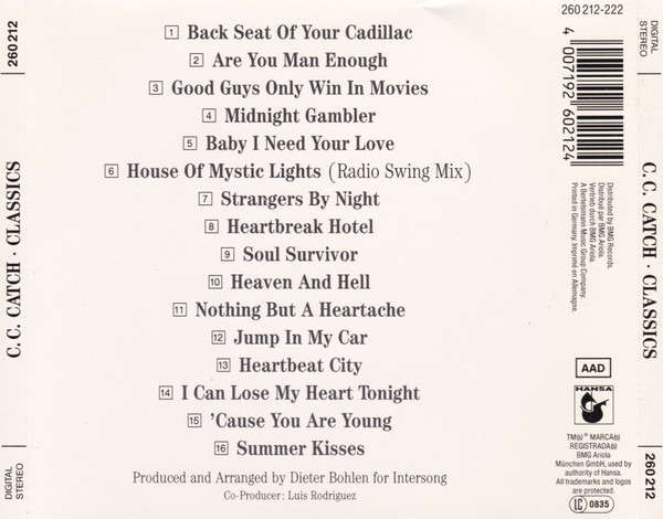 C.C. Catch - Classics CD Import