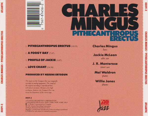 Charles Mingus - Pithecanthropus Erectus CD Import