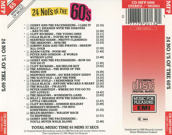 Various - 24 No 1's of the 60's CD Import