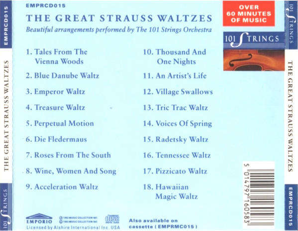 101 Strings - Great Strauss Waltzes CD Import