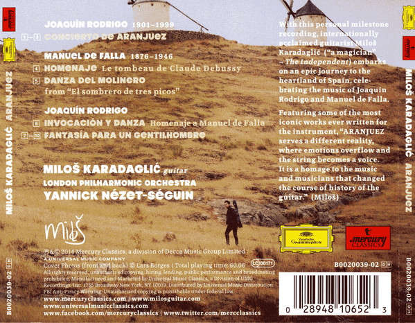 Miloš Karadaglić & London Philharmonic Orchestra - Aranjuez CD Import