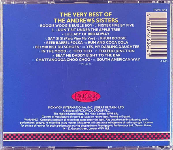 Andrews Sisters - Very Best of CD Import