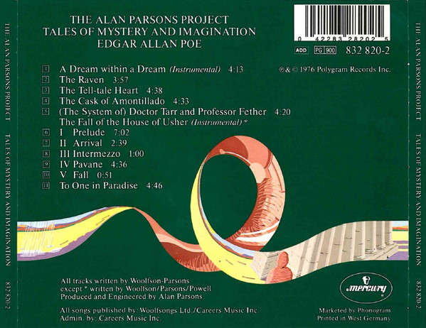 Alan Parsons Project - Tales of Mystery & Imagination Edgar Allan Poe CD Import