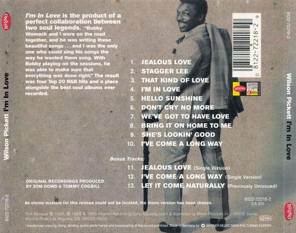 Wilson Pickett - I'm In Love CD Import