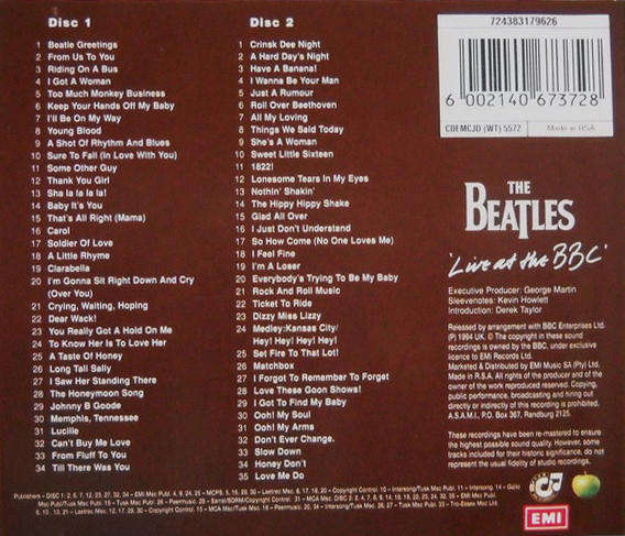 The Beatles - Live At the BBC Double CD