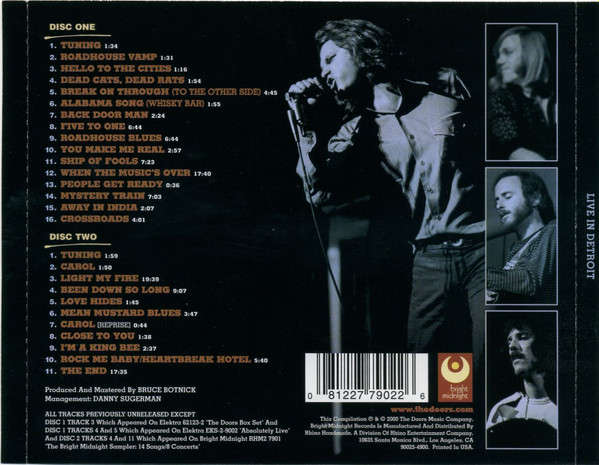 The Doors - Live In Detroit Double CD Import