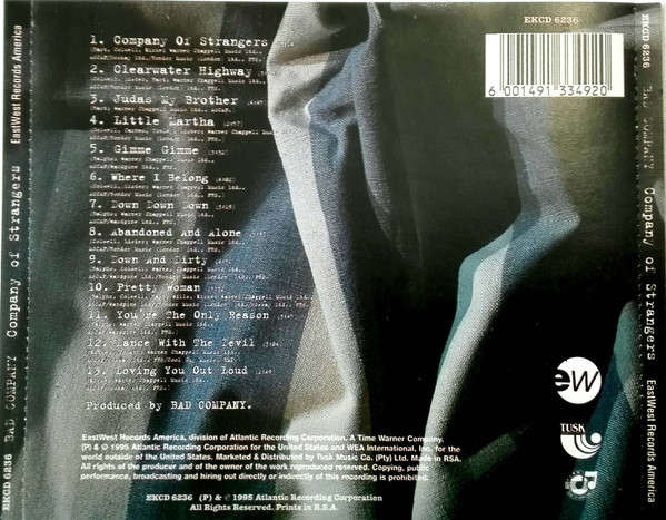 Bad Company - Company of Strangers CD
