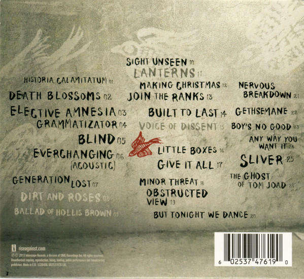 Rise Against - Long Forgotten Songs: B-sides & Covers 2000-2013 CD Import Sealed  Digipak