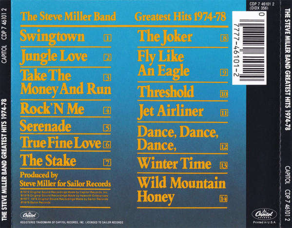 Steve Miller Band - Greatest Hits 1974-78 CD Import