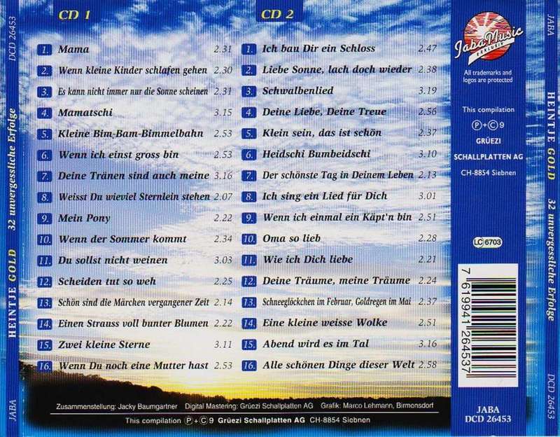 Heintje - Gold (32 Unvergessliche Erfolge) Double CD Import