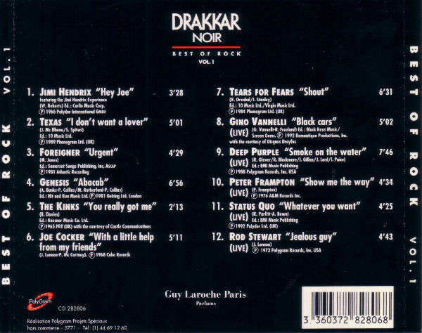 Various - Drakkar Noir - Best of Rock Vol. 1 CD Import