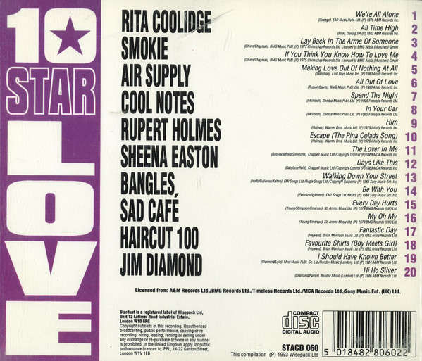 Various - 10 Love Stars - 2 CD Import