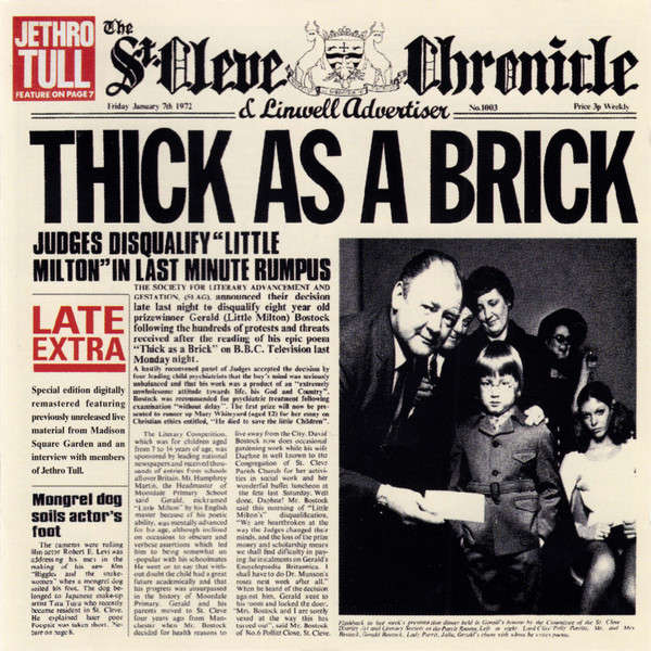 Jethro Tull - Thick As a Brick CD Import