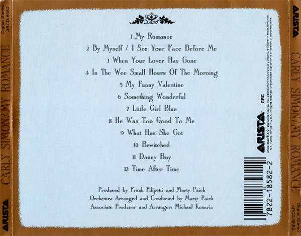 Carly Simon - My Romance CD Import