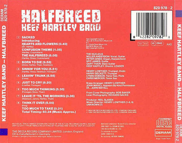 Keef Hartley Band - Halfbreed CD Import