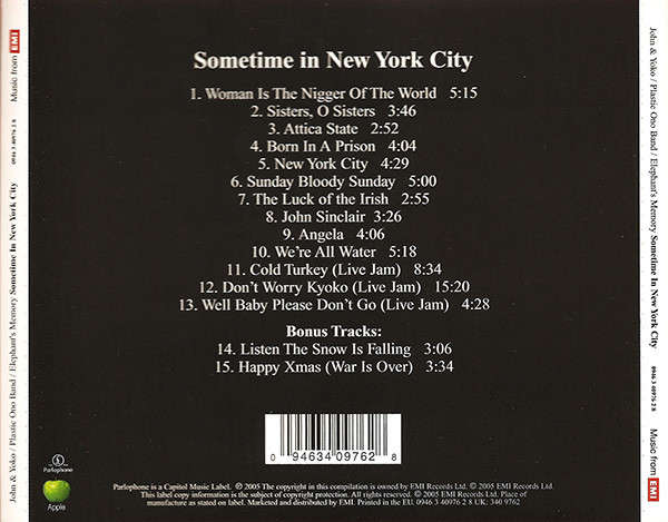 John & Yoko & Plastic Ono Band - Some Time In New York City CD Import