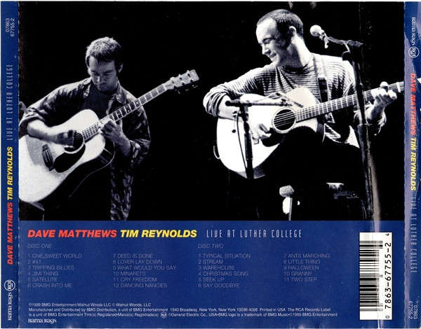 Dave Matthews, Tim Reynolds - Live At Luther College Double CD Import
